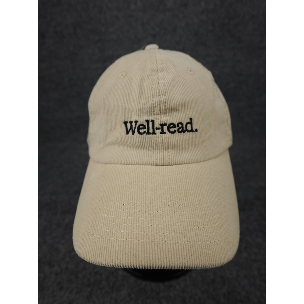 Book of the Month Hat Unisex OS Cream Well-read Corduroy Dad Cap Adjustable